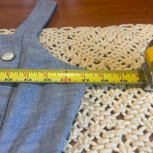 NWOT J McLaughlin Leah Linen-Blend Midi Dress. Chambray women’s size 4 side zip - Picture 10 of 13